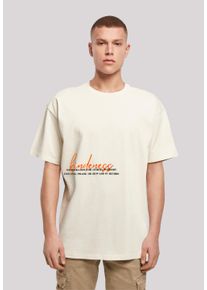 F4NT4STIC Herren T-Shirt "kindness OVERSIZE TEE", beige, casual, Gr. 5XL, Obermaterial: 100% Baumwolle, Shirts, Print