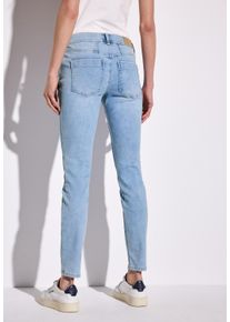 Street One Damen Slim-fit-Jeanslight blau soft wash, casual, Gr. 31, unifarben, Jeans, 63% Baumwolle, 25% Polyester, 10% Viskose, 2% Elasthan, Jeans,
