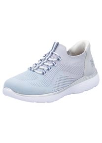RIEKER SPORT Damen Slip-On Sneaker "Ready2GO", Gr. 36, blau, Textil, Lederimitat, sportlich, Schuhe, Halbschuh, Freizeitschuh, Slipper mit