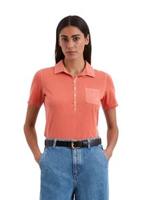 Marc O'Polo MARC O'POLO Damen Poloshirt "mit Material-Mix-Details", rot, casual, Gr. XS, unifarben, Obermaterial: 100% Baumwolle, Shirts