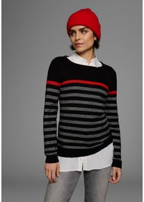 AJC Damen Streifenpullover, bunt, casual, Gr. 32, gestreift, Feinstrick, Obermaterial: 85% Baumwolle, 15% Polyacryl, Pullover, mit modischen