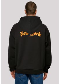 F4NT4STIC Herren Kapuzenpullover "New York Orange OVERSIZE HOODIE", schwarz, casual, Gr. M, Obermaterial: 100% Baumwolle, Pullover, Print