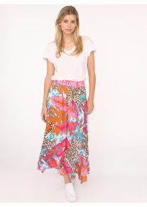Zwillingsherz Damen Maxirock ""Dschungel Leopard"", bunt, modisch, Gr. L, gemustert, animal-print, Obermaterial: 100% Viskose, Röcke, mit