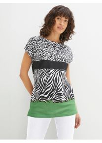 Inspirationen Damen Kurzarmshirt "Kurzarm-Shirt", bunt, Gr. 36, gemustert, 100% Baumwolle, Shirts