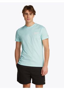 Tommy Jeans Herren T-Shirt "TJM SLIM BUBBLE PRINT SS TEE EXT"spring mint, casual, Gr. XXL, Single Jersey, Obermaterial: 100% Baumwolle, Shirts, mit