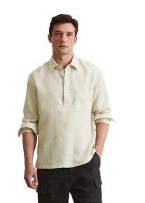Marc O'Polo MARC O'POLO Herren Langarmhemd "aus reinem Leinen", grau, casual, Gr. XXL, unifarben, Obermaterial: 100% Leinen, Hemden