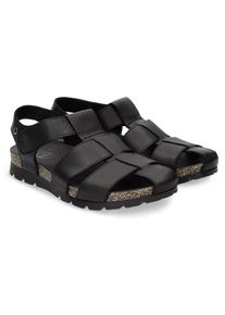 Panama Jack Herren Sandale "Stanley", Gr. 43, schwarz, Nappaleder, casual, Schuhe, Sommerschuh, Klettschuh, Urlaubschuh mit gepolsterter