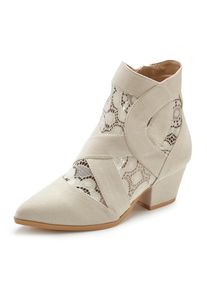 Lascana Damen Stiefelette, Gr. 41, beige, Obermaterial: 100% Textilmaterial. Decksohle: 100% Lederimitat. Laufsohle: 100% Synthetik, leicht