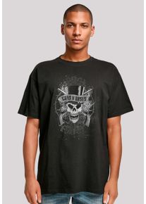 F4NT4STIC Herren T-Shirt "Guns 'N' Roses Skull and Pistols", schwarz, casual, Gr. 5XL, Obermaterial: 100% Baumwolle, Shirts, Premium Qualität