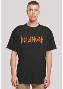 F4NT4STIC Herren T-Shirt "Def Leppard Shatter Logo", schwarz, casual, Gr. M, Obermaterial: 100% Baumwolle, Shirts, Premium Qualität