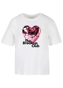 MISS TEE Herren T-Shirt "Miss Tee Damen The Breakup Club Tee", weiß, casual, Gr. XXL, bedruckt, 100% Baumwolle, Shirts