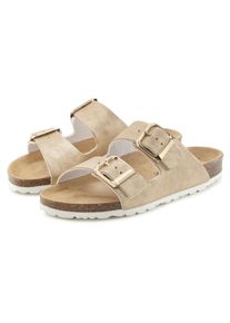 Vivance Damen Pantolette "Mule, Sandale, offener Schuh", Gr. 40, gold, Obermaterial: 100% Synthetik. Futter: 100% Textilmaterial. Decksohle: 100%