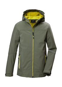 Killtec Kinder Softshelljacke "KOW 366 BYS SFTSHLL JCKT", grün, sportlich, Gr. 176, Oberstoff: Oberseite: 100% Polyester, Rückseite: 100% Polyester,
