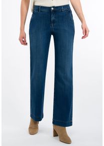Recover Pants Damen 5-Pocket-Jeans "Finja", blau, Basic, Gr. 40, unifarben, 45% Baumwolle;38% Lyocell;9% Modal;8% Polyester, Jeans, aus Stretch-Denim