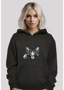 F4NT4STIC Damen Kapuzenpullover "Kätzchen You Gotta Be Kitten Me", schwarz, casual, Gr. XXL, Obermaterial: 65% Baumwolle, 35% Polyester, Pullover,