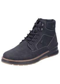 Rieker Herren Winterboots, Gr. 41, schwarz, Lederimitat, unifarben, sportlich, Schuhe, Winterstiefelette, Schnürboots mit RiekerTEX-Membran