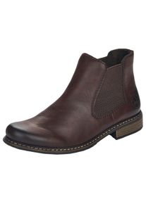 Rieker Damen Chelseaboots, Gr. 38, braun, Lederimitat, klassisch, Schuhe, Stiefelette, Boots, Blockabsatz, in klassischer Optik