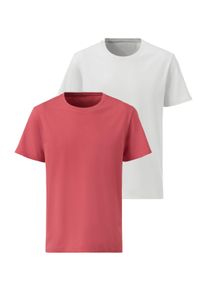Herren T-Shirt, rot, Basic, Gr. L, AUTHENTIC LE JOGGER, unifarben, Jersey, Obermaterial: 100% Baumwolle, Shirts, Freizeitshirt aus 100% Baumwolle