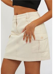 FRESHLIONS Damen Sommerrock "Pina", beige, casual, Gr. L, 100% Baumwolle, Röcke, mit aufgesetzten Taschen