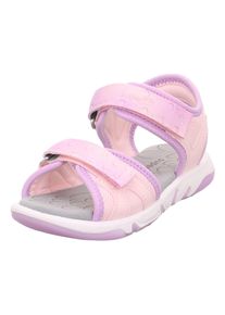 Superfit Kinder Sandale "PEBBLES WMS: mittel", Gr. 34, rosa, Lederimitat, Polyester, Batikmuster, feminin, Schuhe, Sandalette mit süßem
