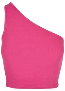 Urban Classics Herren Muskelshirt "Urban Classics Damen Ladies Cropped Asymmetric Top", lila, casual, Gr. XXL, unifarben, 97% Baumwolle, 3% Elasthan,