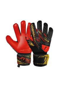 Reusch Kinder Torwarthandschuhe "Attrakt Silver Junior", gold, sportlich, Gr. 5, mehrfarbig, 34% Polyester, 25% Elastodien, 5% Polyurethan, 1%