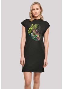 F4NT4STIC Damen Shirtkleid "Blüten Baum Kleid", schwarz, casual, Gr. L, Obermaterial: 100% Baumwolle, Kleider, Print