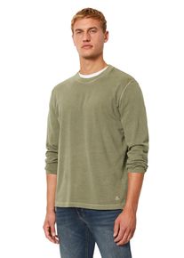 Marc O'Polo MARC O'POLO Herren Langarmshirt "aus Organic Cotton", grün, Basic, Gr. XS, unifarben, Obermaterial: 100% Baumwolle, Shirts