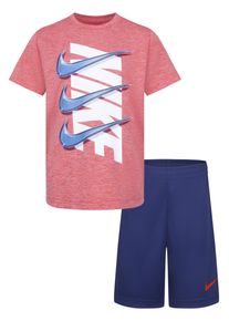 Nike Sportswear Kinder T-Shirt & Shorts "NKB B NK DF DROPSET SHORT SET", blau, Gr. 104, Obermaterial: 100% Polyester, KOB Set-Artikel, für Kinder