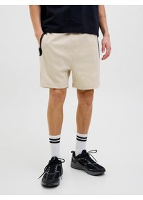 Jack & Jones JACK & JONES Herren Relaxshorts "JPSTGORDON FUSION SWEAT SHORTS SRT SN"moonbeam detail:melange, modisch, Gr. M, meliert, Web, Obermaterial: 58%