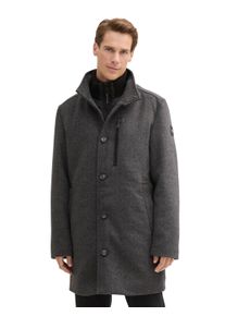 Tom Tailor Herren Wollmantel, grau, casual, Gr. XXL, unifarben, Obermaterial: 67% Polyester, 18% Wolle, 9% Viskose, 4% Polyacryl, 2% Polyamid.