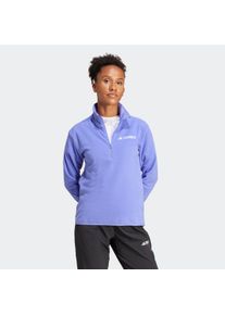 adidas terrex Damen Sweatshirt "W MT ESS HZ FL", blau, sportlich, Gr. XS, Obermaterial: 100% Polyester, Sweatshirts