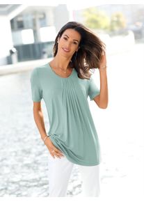Inspirationen Damen Rundhalsshirt "Shirt", grün, Gr. 36, unifarben, 92% Viskose, 8% Elasthan, Shirts