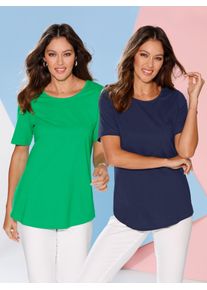 Classic Basics Damen Longshirt "Doppelpack Shirts", bunt, Gr. 48, unifarben, 100% Baumwolle, Shirts
