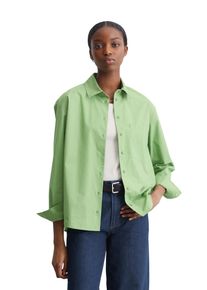 Marc O'Polo Damen Langarmbluse "aus softem Organic Cotton", grün, Gr. XS, MARC O'POLO DENIM, unifarben, Obermaterial: 100% Baumwolle, Blusen