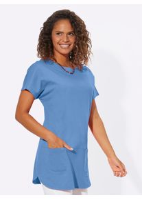 Classic Basics Damen Longshirt "Longshirt", blau, Gr. 36, unifarben, 100% Baumwolle, Shirts