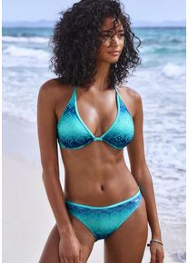 Buffalo Damen Bügel-Bikini, blau, Gr. 36, Polyester, Recycling-Polyamid, Bikini-Sets, mit Farbverlauf