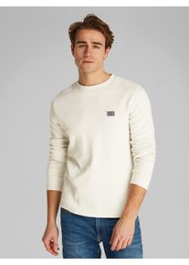 Herren Langarmshirt "WOVEN LABEL WAFFLE LS TEE", silber, casual, Gr. XXXL, Calvin Klein Jeans, unifarben, Single Jersey, Obermaterial: 100%