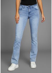 Arizona Damen Bootcut-Jeans "Ultra-Stretch", blau, Basic, Gr. 23, Denim/Jeans, Obermaterial: 74% Baumwolle, 24% Polyester, 2% Elasthan, Jeans,