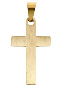 Adelia´s ADELIA ́S Damen Ketten-Anhänger "Neuheit 2025 - hochwertiger Kreuz Anhänger aus Edelstahl", Edelstahl, gold, Edelstahl, Schmuckanhänger