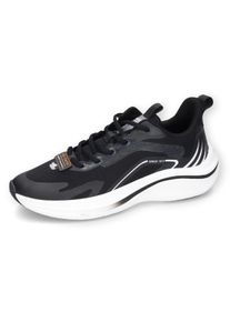 Herren Sneaker, Dockers by Gerli, Gr. 42, schwarz, Textil, sportlich, Schuhe, Schnürschuh, Trainingsschuh, Freizeitschuh weich gepolstert
