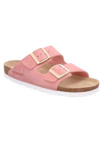 Rohde Damen Pantolette "ALBA", Gr. 35, rosa, Veloursleder, klassisch, Schuhe, Sommerschuh, Hausschuh, Zweischnaller, Strandschuh mit Softfußbett