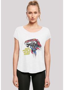 F4NT4STIC Damen T-Shirt "DC Comics Superman New Ride Superheld", weiß, casual, Gr. L, Obermaterial: 100% Baumwolle, Shirts, Damen,Premium