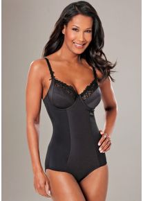 Nuance Damen Body, Gr. 95, schwarz, Spitze, Obermaterial: 80% Polyamid, 10% Elasthan, 10% Polyester, klassisch, Bodies, mit Bügel und