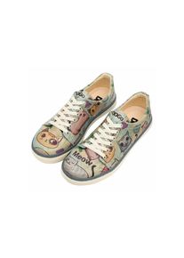DOGO Damen Sneaker "Sneaker Cats Of The World Damen Sneaker / Female", Gr. 36, bunt, Lederimitat, Schuhe, Vegan