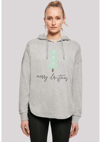 F4NT4STIC Damen Kapuzenpullover "Merry Christmas Weihnachten", grau, casual, Gr. L, Obermaterial: 100% Baumwolle, Pullover, Print