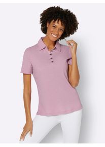 Casual Looks Damen Poloshirt "Poloshirt", rosa, Gr. 40, unifarben, 95% Viskose, 5% Elasthan, Shirts