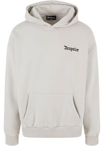 DROPSIZE Herren Kapuzensweatshirt "Dropsize Herren Heavy Oversize Puffer Logo Backprint Hoodie", grau, Gr. XS, 70% Baumwolle, 30% Polyester,