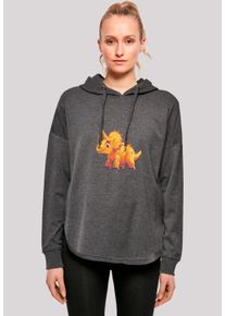 F4NT4STIC Damen Kapuzenpullover "Süßer Triceratops Dinosaurier", grau, casual, Gr. XS, Obermaterial: 100% Baumwolle, Pullover, Premium Qualität