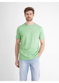 Lerros Herren T-Shirt "Lerros Basic T-Shirt mit Logostitch, unifarben"light peppermint, Gr. M, 100% Baumwolle, Shirts